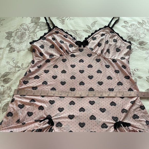 Y2K Coquette Pink Babydoll Ruffle Slip Dress Large Dollcore Angelcore Feminine - Picture 9 of 10